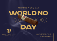 World No Tobacco Day Postcard Design