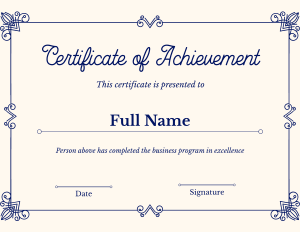 Elegant Certificate Thank You Card Image Preview