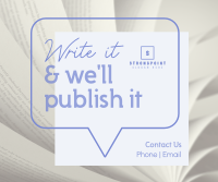 Write & Publish Facebook Post Design