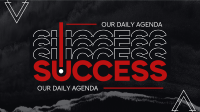 Success as Daily Agenda Facebook Event Cover Design