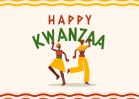 Kwanzaa Dance Postcard Image Preview