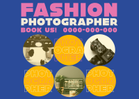 Retro Fashion Photographer Postcard Design