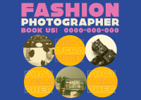 Retro Fashion Photographer Postcard Image Preview