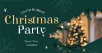 Snowy Christmas Party Facebook Ad Design
