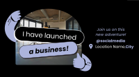 Minimalist Startup Launch Facebook Event Cover Preview