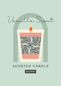 Illustrated Scented Candle Poster Design