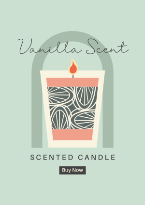 Illustrated Scented Candle Poster Image Preview