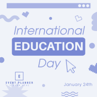 Playful Cute Education Day Instagram post Image Preview