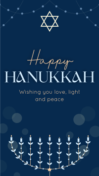 Festive Hanukkah Lights YouTube Short Design