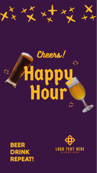 Sparkling Happy Hour Facebook story Image Preview