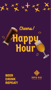 Sparkling Happy Hour Facebook story Image Preview