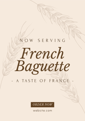 Classic French Baguette Flyer Image Preview