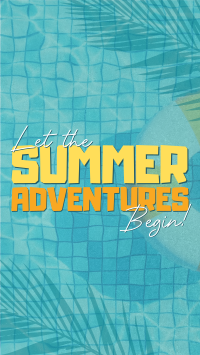 Textured Pool Summer Quote TikTok Video Design