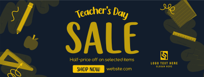 Supplies Sale for Teachers Facebook cover Image Preview