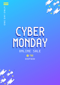 Pixel Cyber Sale Flyer Image Preview