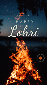Lohri Fire Facebook story Image Preview
