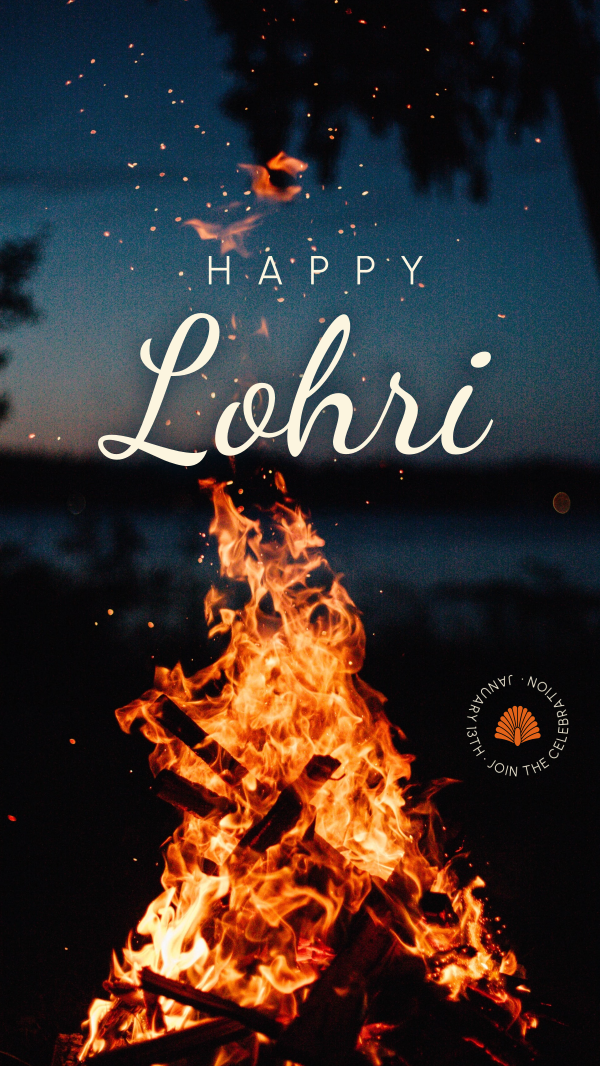 Lohri Fire Facebook Story Design