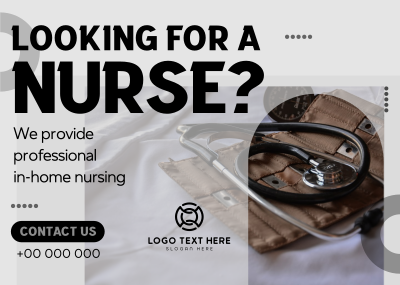 Professional Nursing Services Postcard Image Preview