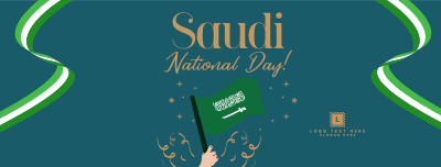 Raise Saudi Flag Facebook cover Image Preview