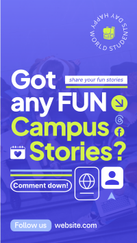 Student Campus Stories Facebook Story Design