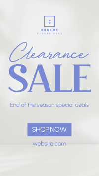Minimalist Clearance Sale Video Image Preview