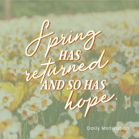 Spring Hope Quote Instagram Post Design