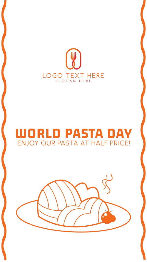 World Pasta Day Vector Facebook Story Design Image Preview