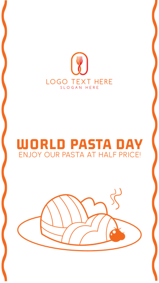 World Pasta Day Vector Facebook story