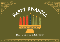 Kwanzaa Candles Postcard Design