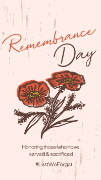 Remembrance Poppies Instagram Story Design