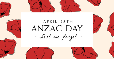 Anzac Day Pattern Facebook ad Image Preview