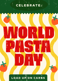 Pasta Cheat Day Greeting Poster Design