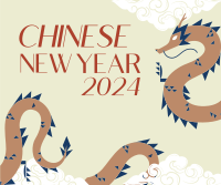 Dragon Lunar Year Facebook Post Design