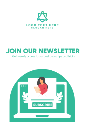 Join Our Newsletter Poster Image Preview
