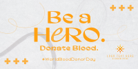 Blood Donation Campaign Twitter Post Design