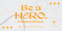 Blood Donation Campaign Twitter Post Image Preview