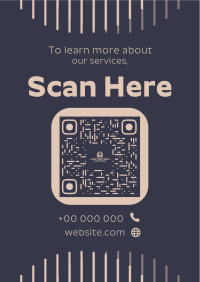 Modern Corporate QR Code Poster Preview