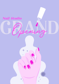 Nail Salon Opening Poster Design