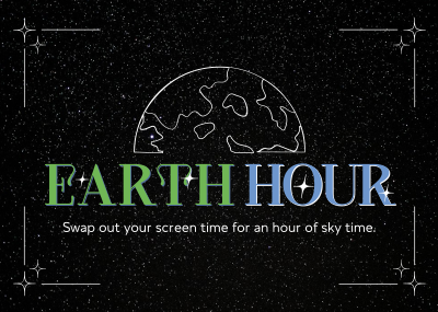 Earth Hour Sky Postcard Image Preview