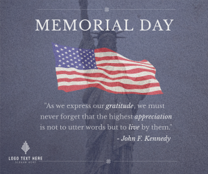 Gratitude Memorial Day Facebook post Image Preview