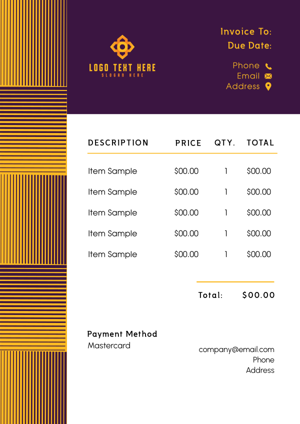 Corporate Business Patterns Invoice Design