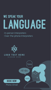 We Speak Your Language Facebook Story Design