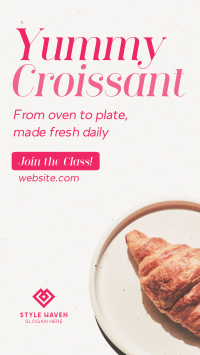Baked Croissant Facebook story Image Preview