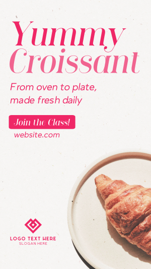 Baked Croissant Facebook Story Image Preview