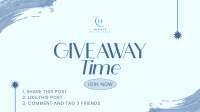 Giveaway Time Announcement Facebook Event Cover Design