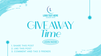Giveaway Time Announcement Facebook event cover