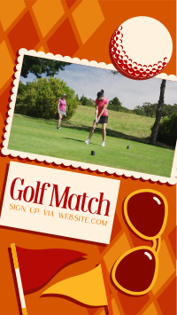 Midcentury Modern Golf Match Instagram Story Design