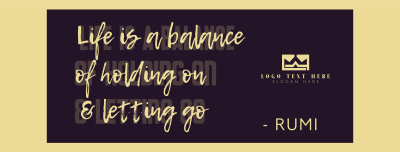 Life Balance Quote Facebook cover Image Preview