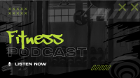 Grunge Fitness Podcast Facebook Event Cover Design
