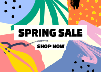 Fun Spring Sale Postcard Image Preview